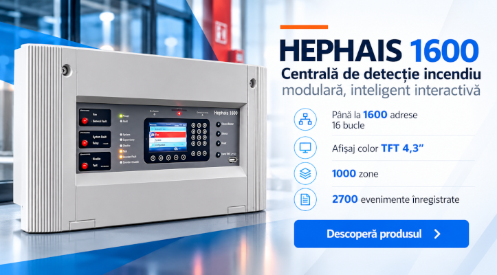 Centrala detectie incendiu Hephais 1600